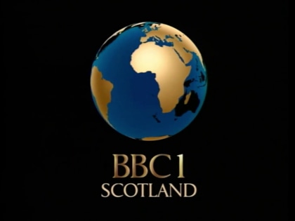 Golden globe identical to first image except this one has the legend BBC 1 SCOTLAND on it