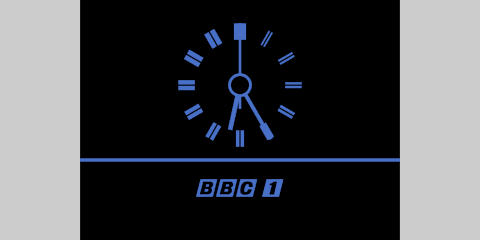 BBC 1 Black & White Clock from 1969