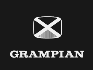Grampian's symbol, based on the Scottish flag, above the GRAMPIAN name